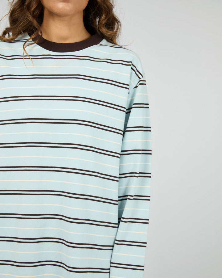 Stripe Long Sleeve Tee | Light Blue