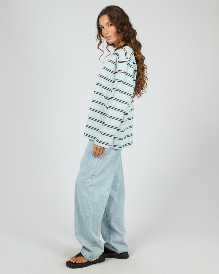 Stripe Long Sleeve Tee | Light Blue