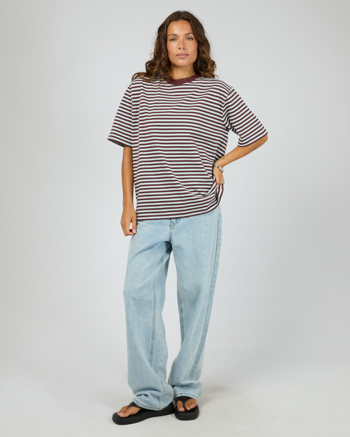 Stripe Short Sleeve Tee | Light Blue