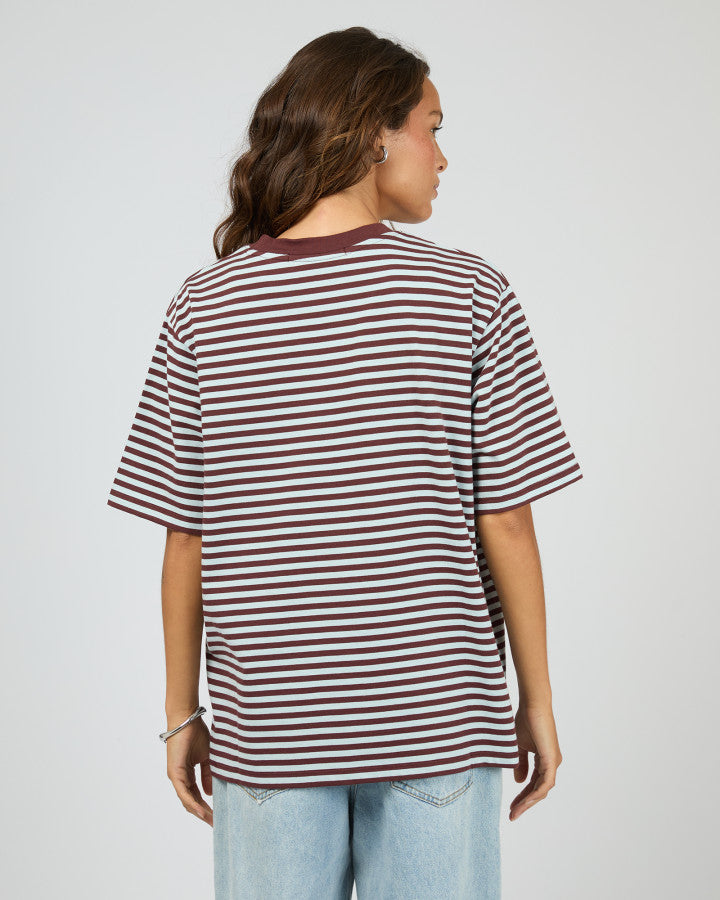 Stripe Short Sleeve Tee | Light Blue