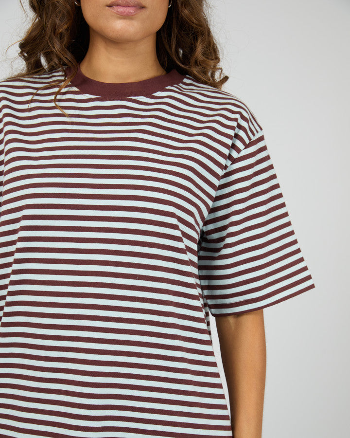Stripe Short Sleeve Tee | Light Blue