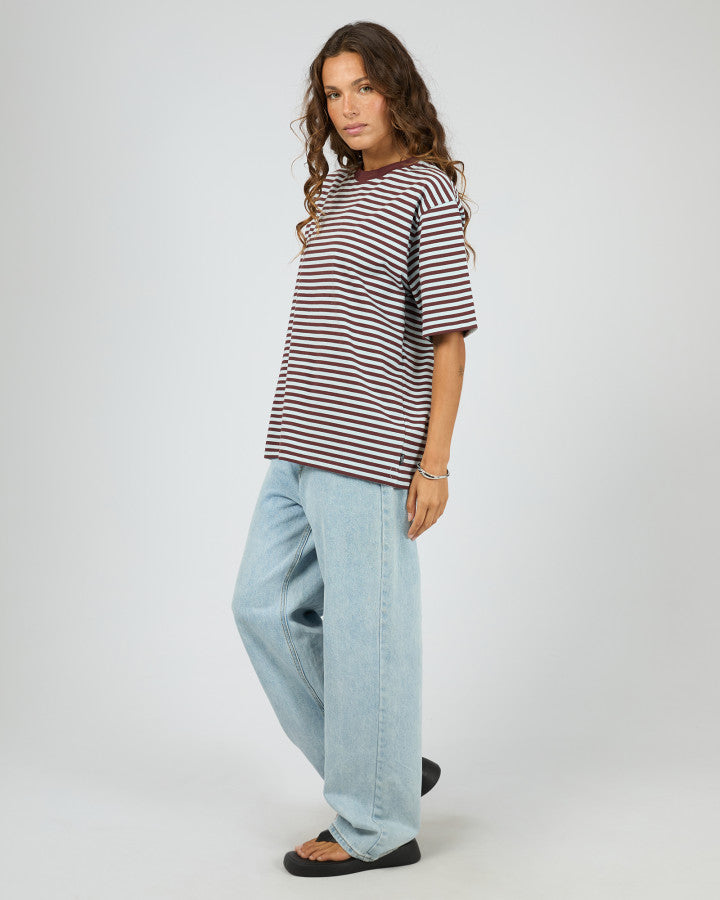 Stripe Short Sleeve Tee | Light Blue