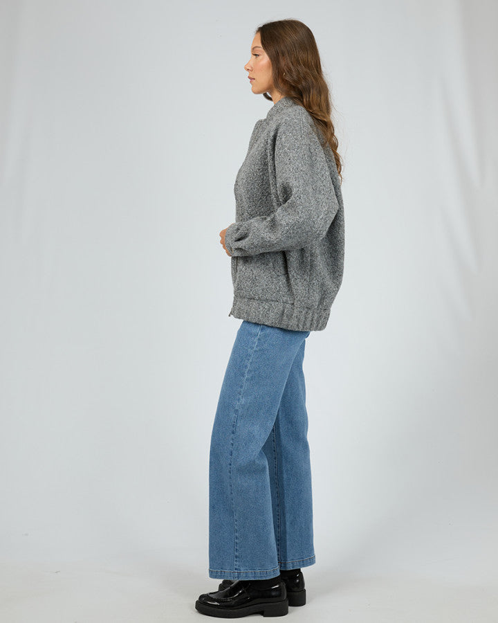 Tahlea Bomber Jacket | Grey Marle