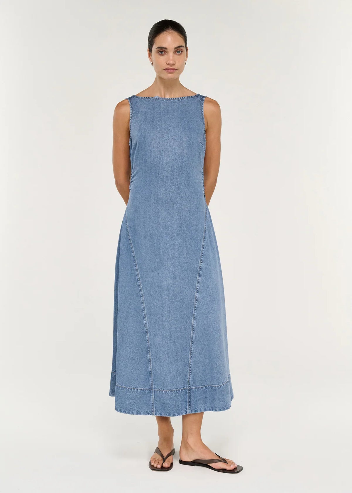 Talia Chambray Midi Dress