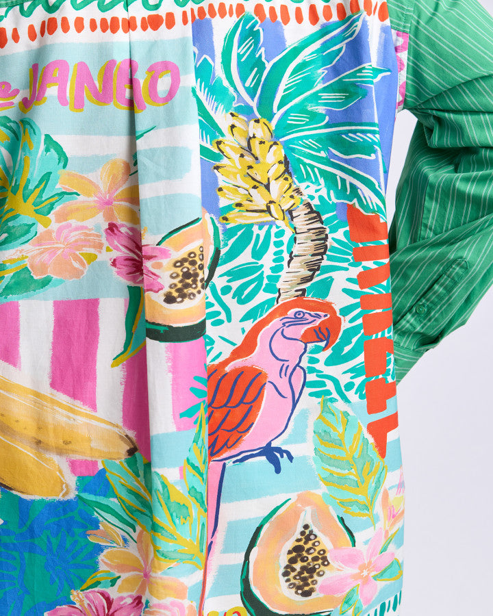 Tropical Muse Shirt Greenbriar Stripe