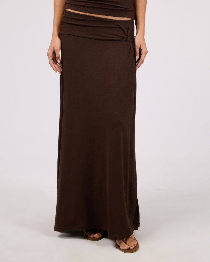 Twist Detail Maxi Skirt