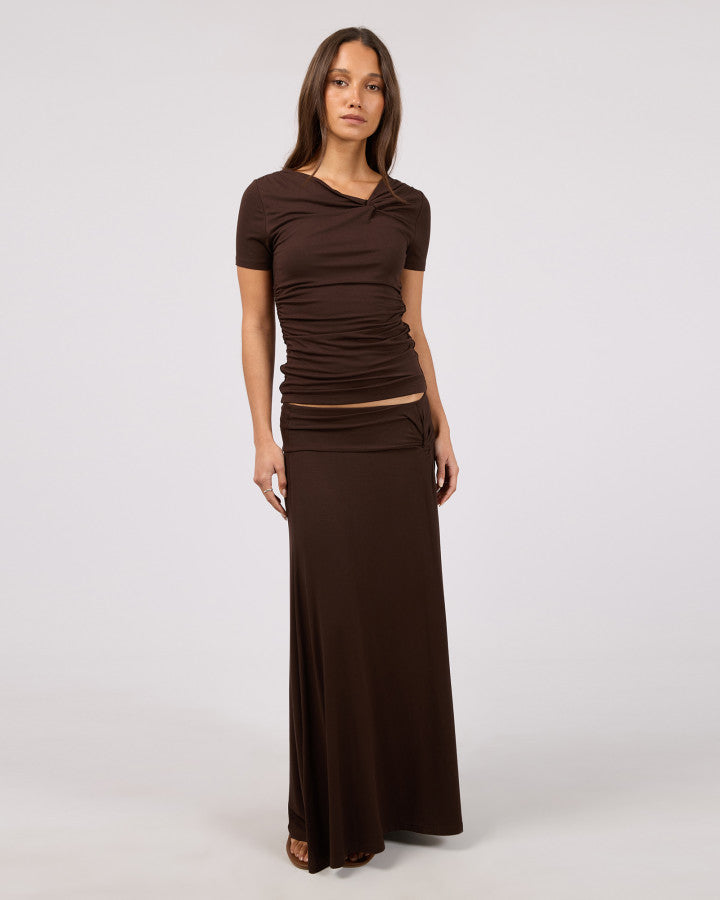 Twist Detail Maxi Skirt