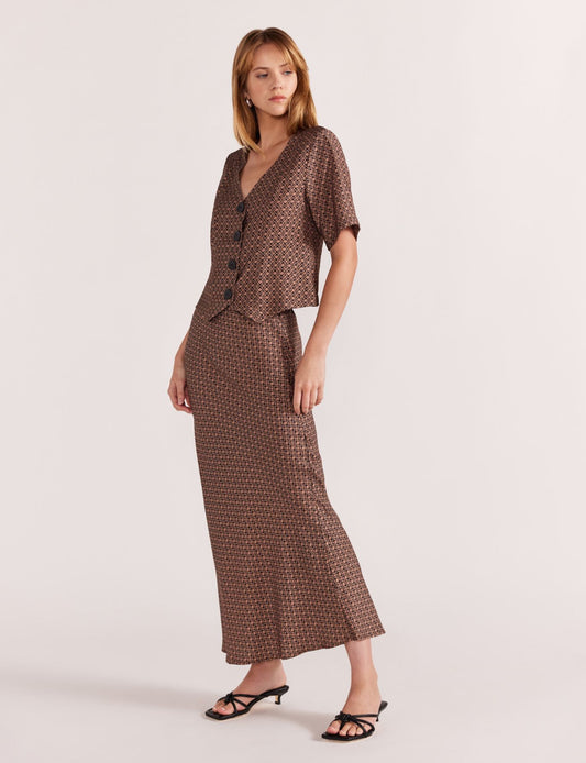 Memoir Bias Midi Skirt