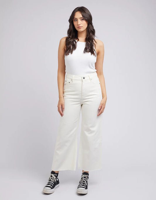 Charlie High Rise Wide Leg Jean | Vintage White