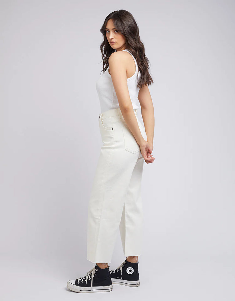Charlie High Rise Wide Leg Jean | Vintage White