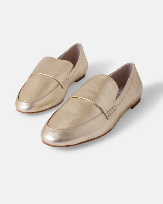 Dutch Leather Loafer | Gold
