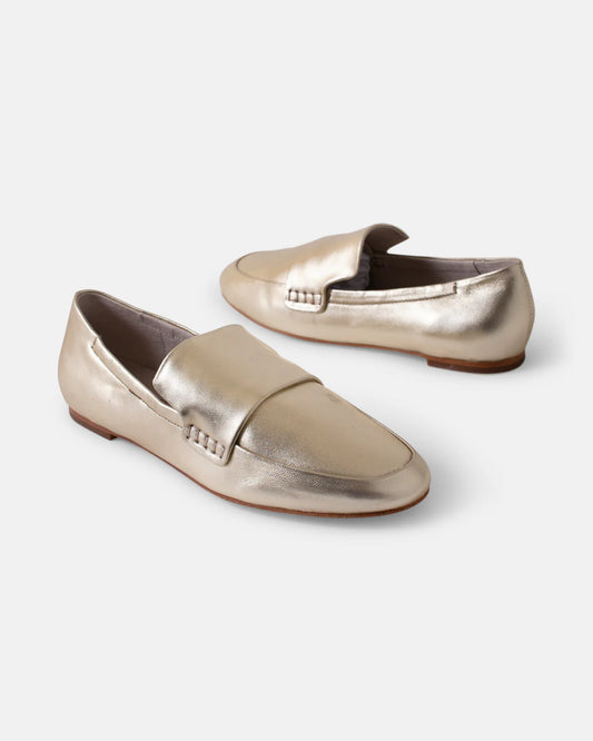 Dutch Leather Loafer | Gold