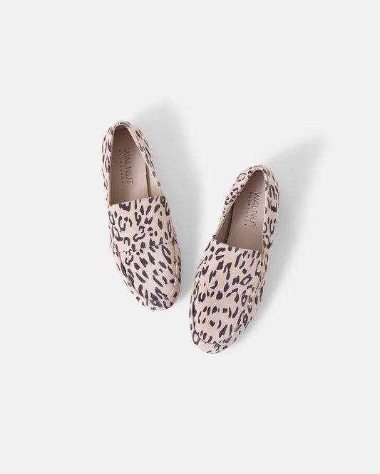Dutch Leather Loafer | Vanilla Leopard Suede