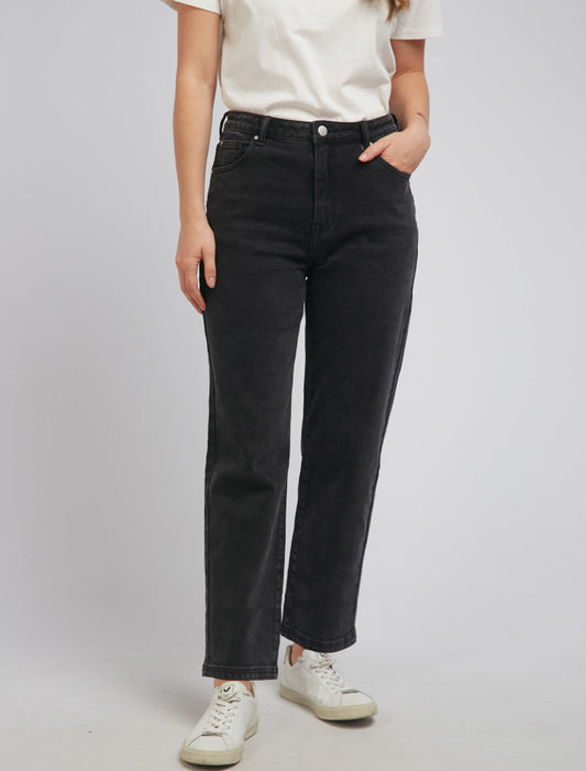 Enmore Wide Leg Jean | Washed Black