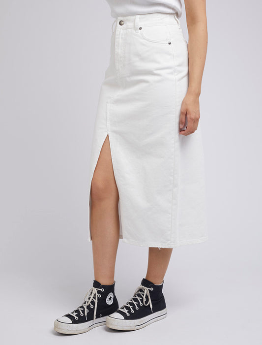 Jessie Midi Skirt | Vintage White